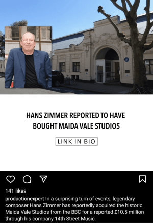 Hans Zimmer Buys BBC's Maida Vale Studios