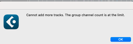 Cubase - cant add more groups.png