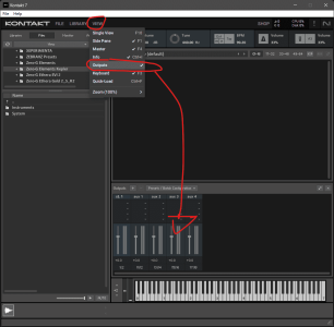 Kontakt 7 - where is the workspace (Main Control Panel)?