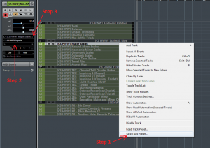 Cubase 9: A little trick to reduce file size (and saving times) of big disabled track templates