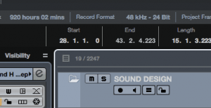 Cubase 9: A little trick to reduce file size (and saving times) of big disabled track templates